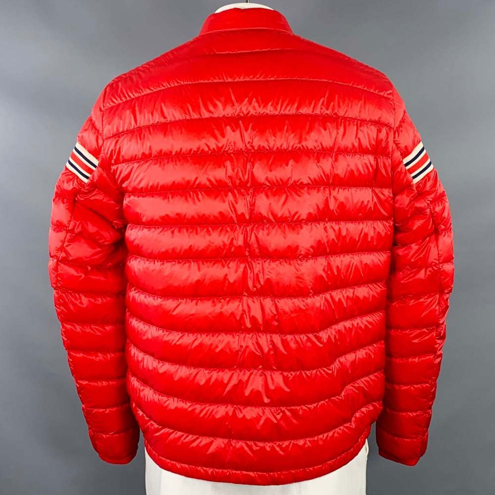 MONCLER Renald Red White Blue Quilted Nylon Jacket - Picture 5 of 16